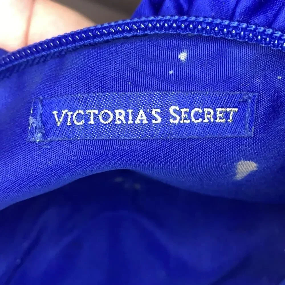 Victoria’s Secret Wristlet Blue Small Pouch with Sparkle